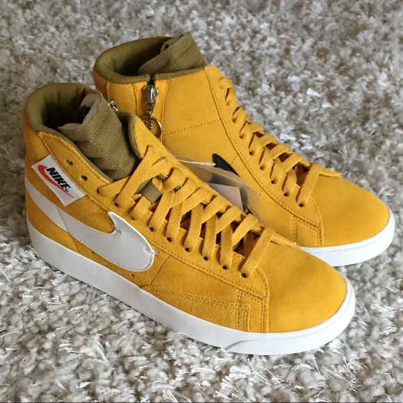 Nike Blazer Mid Rebel Yellow BQ4022-700 Pins 7 - Picture 4 of 8